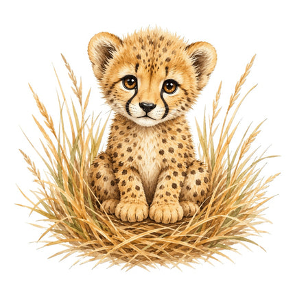 cheetah cub quilt square