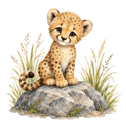 cheetah cub quilt square