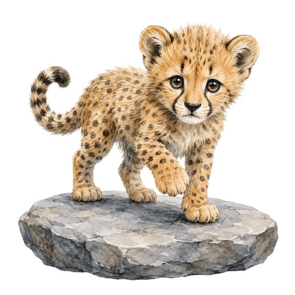 Cheetah 100% Cotton Fabric Panel Block Quilt Square AAC137
