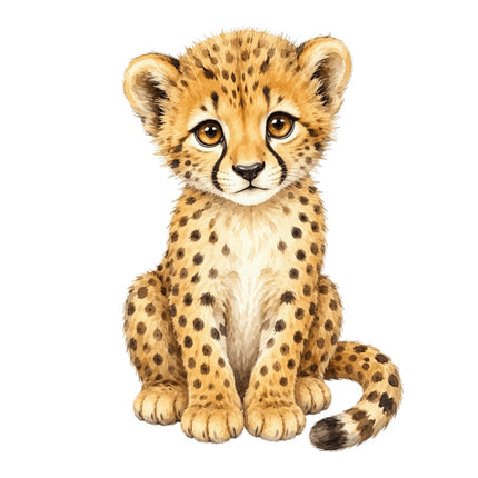 Cheetah 100% Cotton Fabric Panel Block Quilt Square AAC138