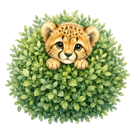 Cheetah 100% Cotton Fabric Panel Block Quilt Square AAC147