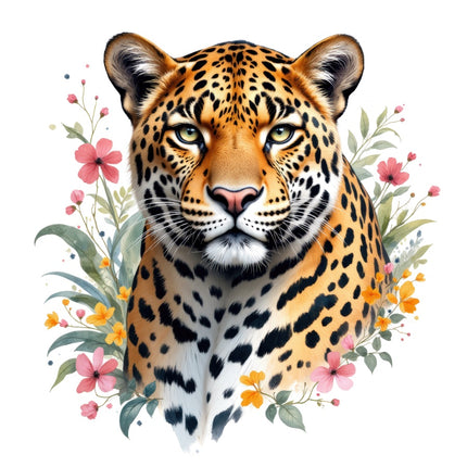 Leopard fabric panel