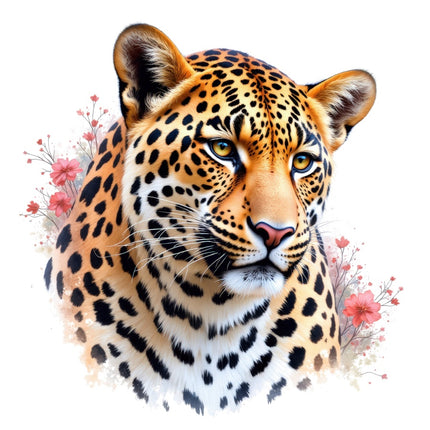 Leopard fabric panel
