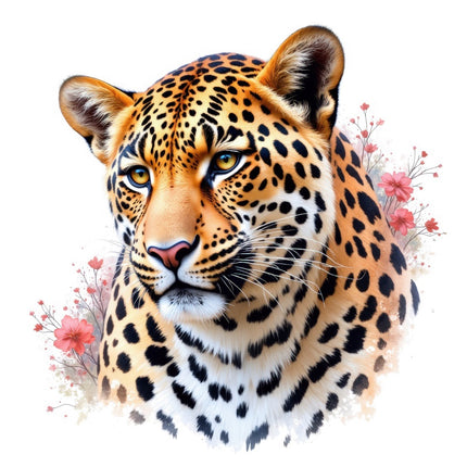 Leopard 100% Cotton Fabric Panel Block Quilt Square FLIP-AAC163