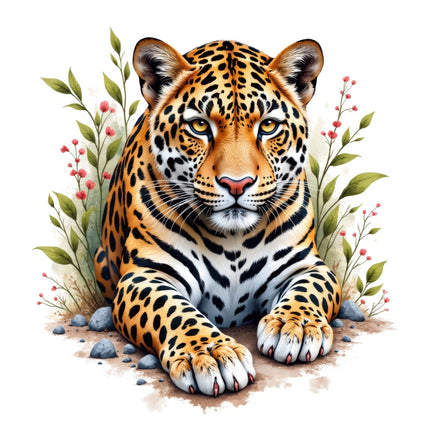 Leopard fabric panel