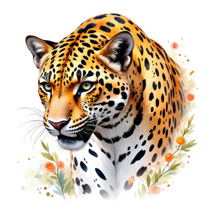 Leopard fabric panel