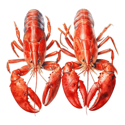 Lobster 100% Cotton Fabric Panel Block Quilt Square AAC249