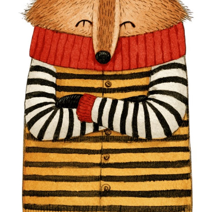 Anthropomorphic Fox 100% Cotton Fabric Panel Block Quilt Square AAC391