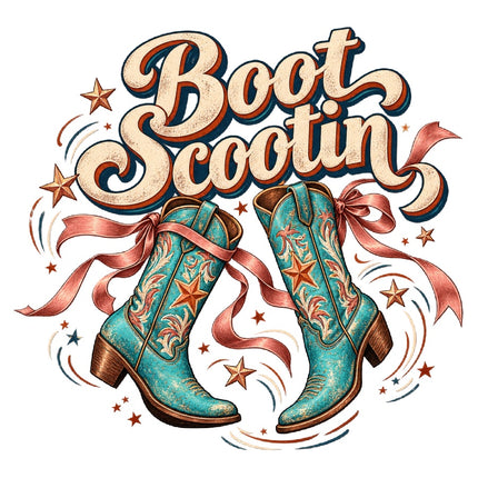 Western Boot Scootin 100% Cotton Fabric Panel Block Quilt Square AAC417