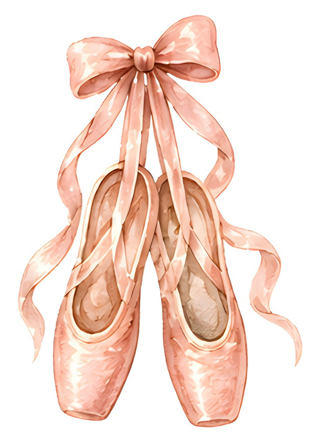 Ballerina Shoes 100% Cotton Fabric Panel Block Quilt Square AAC501