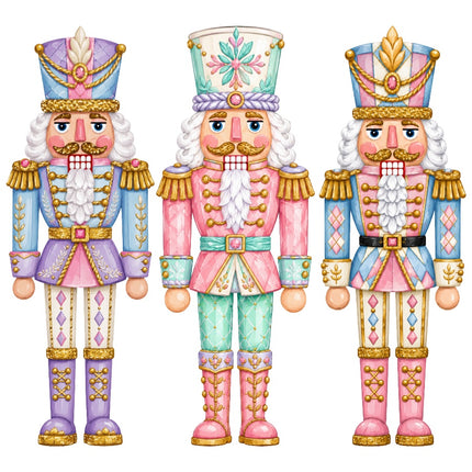 Nutcrackers 100% Cotton Fabric Panel Block Quilt Square AAC502