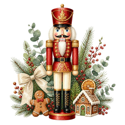 Nutcracker 100% Cotton Fabric Panel Block Quilt Square AAC546