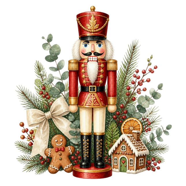 Nutcracker 100% Cotton Fabric Panel Block Quilt Square AAC546