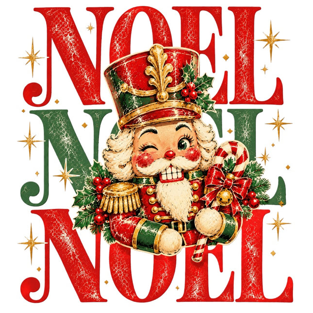 Christmas Noel Nutcracker 100% Cotton Fabric Panel Block Quilt Square AC572