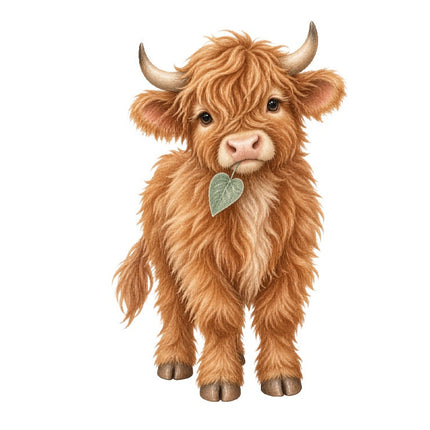 Highland Cow 100% Cotton Fabric Panel Block Quilt Square AAC587