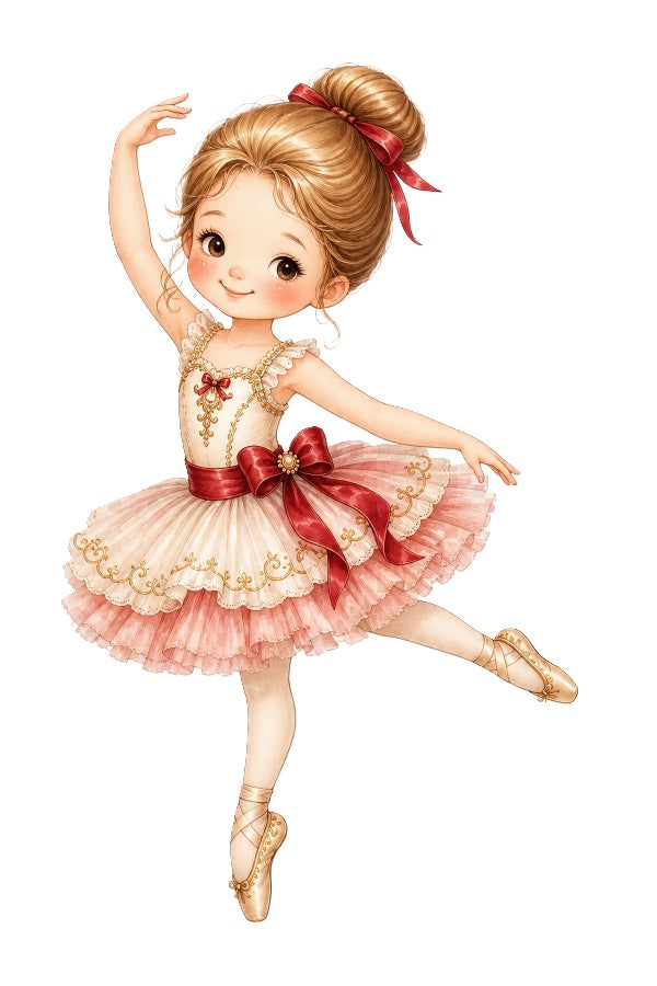 Ballerina 100% Cotton Fabric Panel Block Quilt Square AAC613