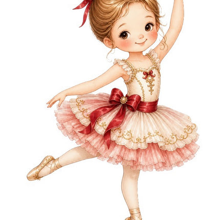 Ballerina 100% Cotton Fabric Panel Block Quilt Square FLIP-AAC613