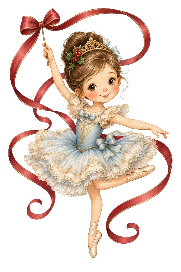 Ballerina 100% Cotton Fabric Panel Block Quilt Square AAC616