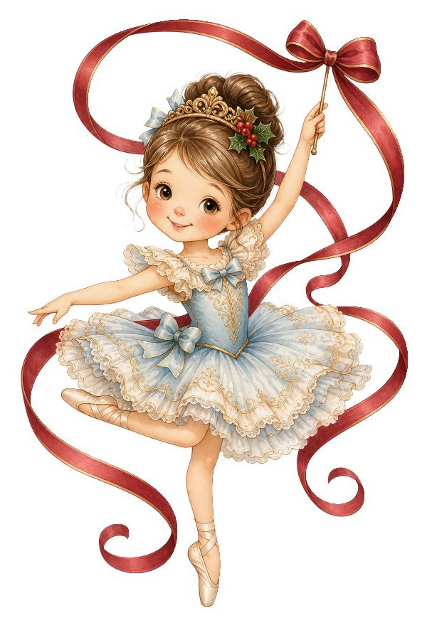 Ballerina 100% Cotton Fabric Panel Block Quilt Square FLIP-AAC616