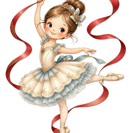 Ballerina 100% Cotton Fabric Panel Block Quilt Square AAC620