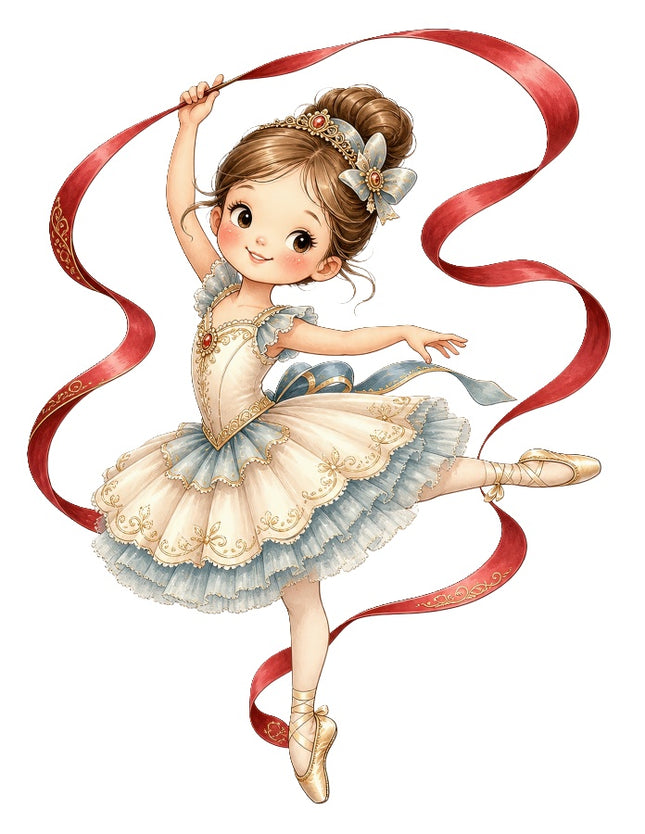 Ballerina 100% Cotton Fabric Panel Block Quilt Square AAC620