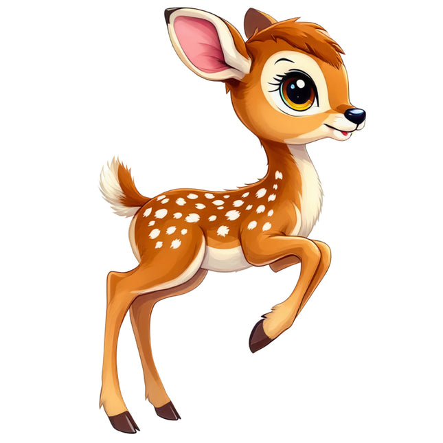 Cartoon deer quilt panel