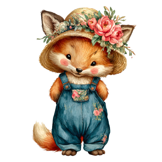Garden Fox 100% Cotton Fabric Panel Block AB1110