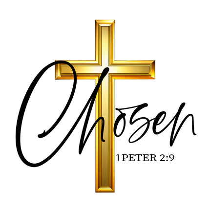 Peter 2:9 Chosen Bible Verse 100% Cotton Fabric Panel Block AB1201