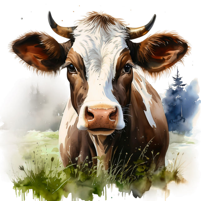 Cow 100% Cotton Fabric Panel Block AB1300