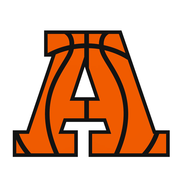 Basketball Letter Initial A 100% Cotton Fabric Panel Block AB1417