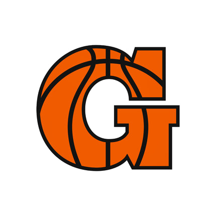 Basketball Letter Initial G 100% Cotton Fabric Panel Block AB1420