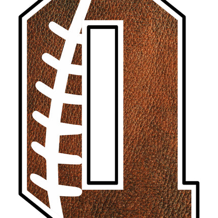 Football Letter Initial Q 100% Cotton Fabric Panel Block AB1459