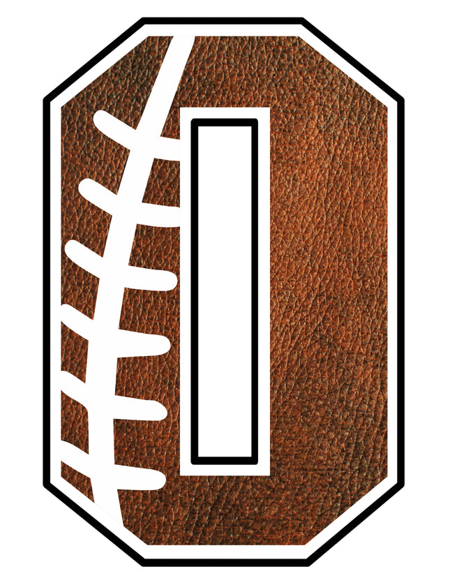 Football Letter Initial O 100% Cotton Fabric Panel Block AB1461