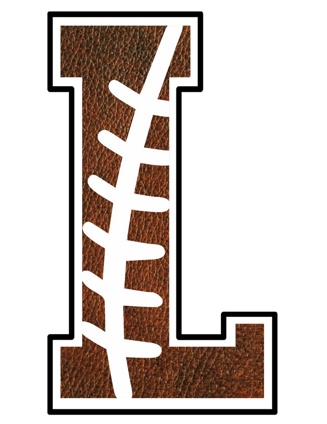 Football Letter Initial L 100% Cotton Fabric Panel Block AB1464
