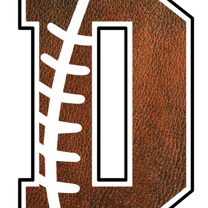 Football Letter Initial D 100% Cotton Fabric Panel Block AB1472