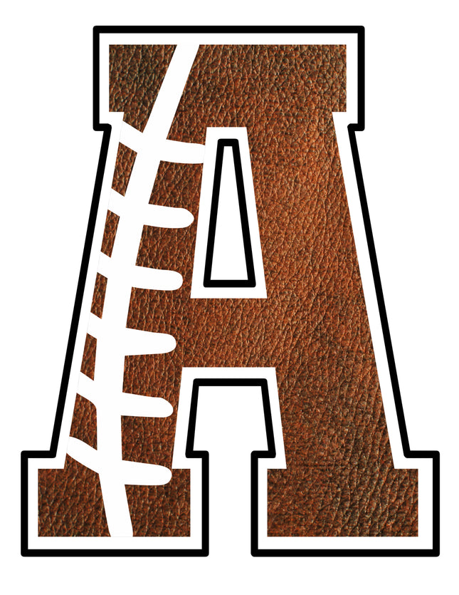 Football Letter Initial A 100% Cotton Fabric Panel Block AB1475