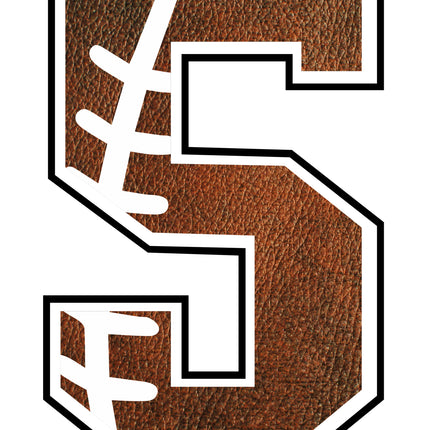 Football 5 Number 100% Cotton Fabric Panel Block AB1480