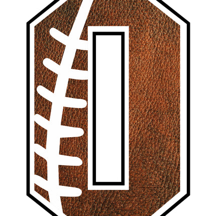 Football 0 Number 100% Cotton Fabric Panel Block AB1485