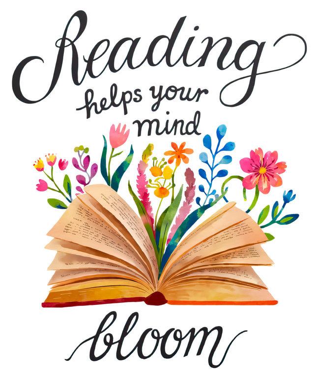 Reading Reader 100% Cotton Fabric Panel Block AB1802