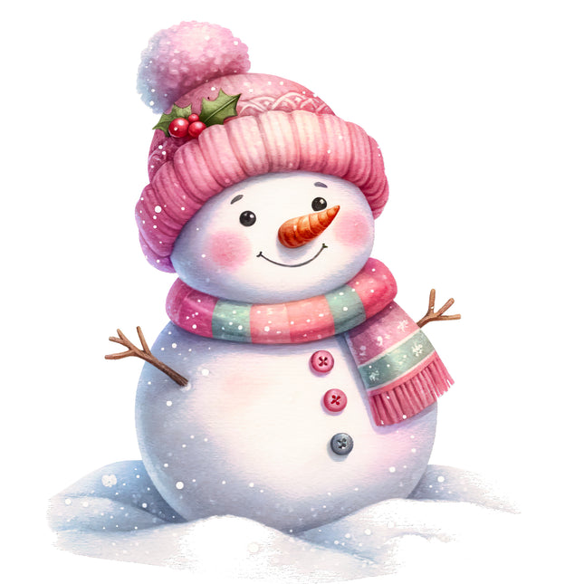 Snowman 100% Cotton Fabric Panel Block AB2006