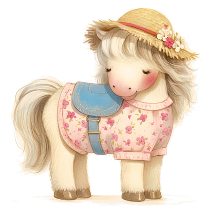 Pony 100% Cotton Fabric Panel Block AB2027