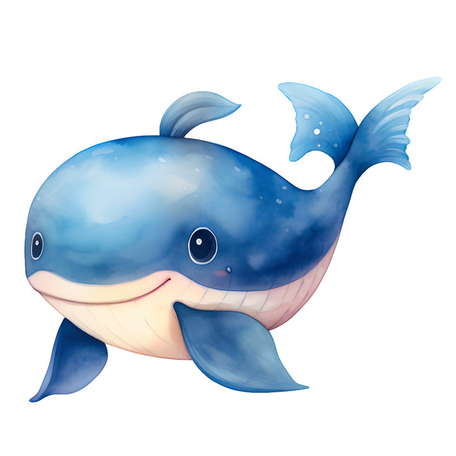 Blue Whale 100% Cotton Fabric Panel Block AB2047