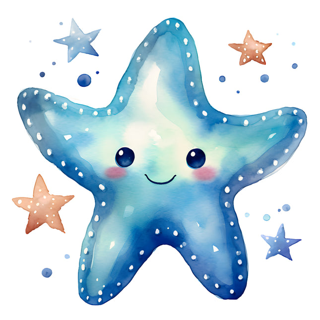 Nautical Starfish 100% Cotton Fabric Panel Block AB2052