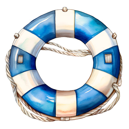 Nautical Float Tube 100% Cotton Fabric Panel Block AB2058