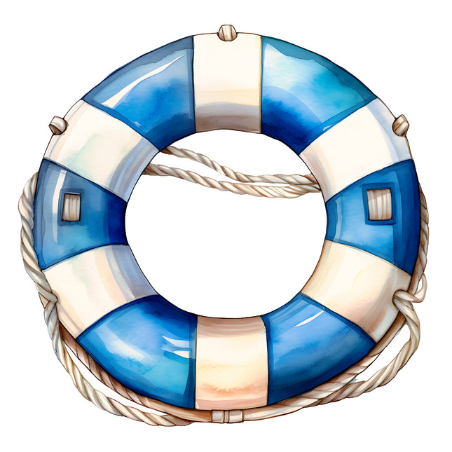 Nautical Float Tube 100% Cotton Fabric Panel Block AB2058