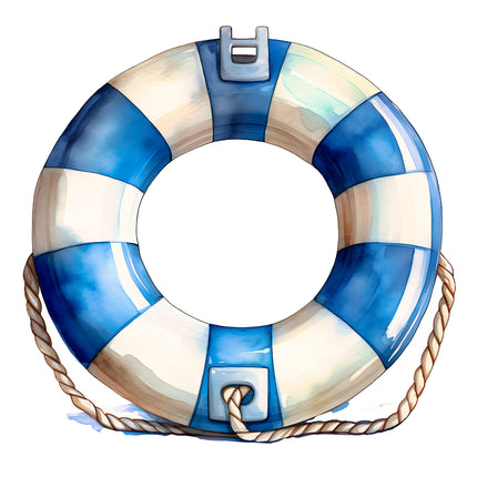 Nautical Float Tube 100% Cotton Fabric Panel Block AB2059