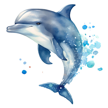 Dolphin 100% Cotton Fabric Panel Block AB2061