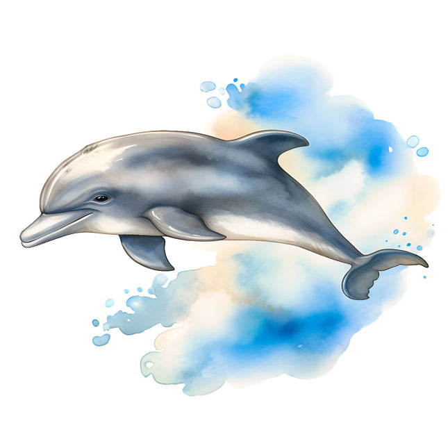 Dolphin 100% Cotton Fabric Panel Block AB2063