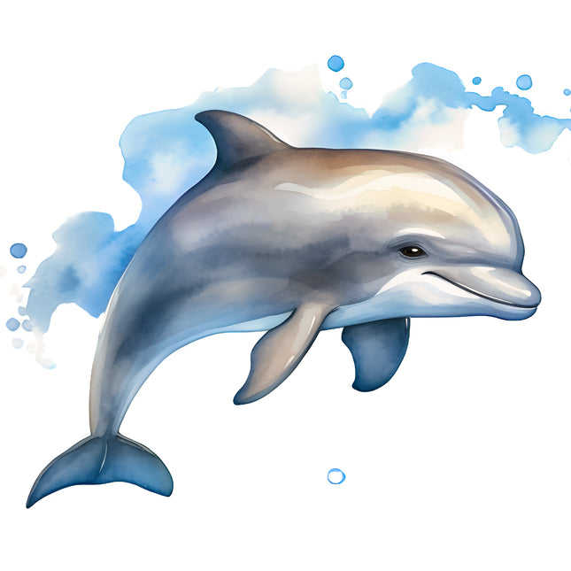 Dolphin 100% Cotton Fabric Panel Block AB2078