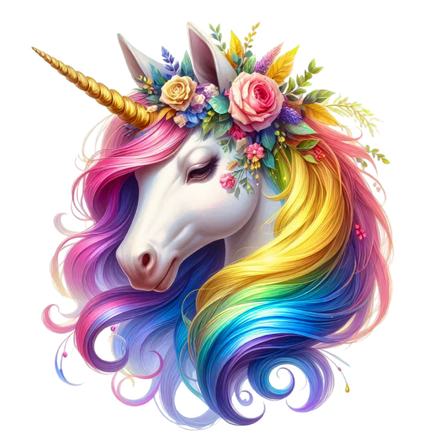 Unicorn 100% Cotton Fabric Panel Block FLIP-AB2084